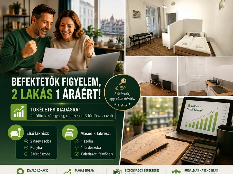 BEFEKTETŐK FIGYELEM, 2 LAKÁS 1 ÁRÁÉRT!