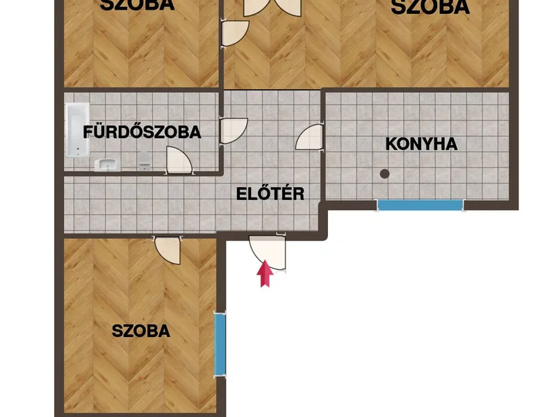 Csendes, nagy teraszos belvárosi, kis utcára néző, magas emeleti lakás, liftes, szép klasszikus házban!